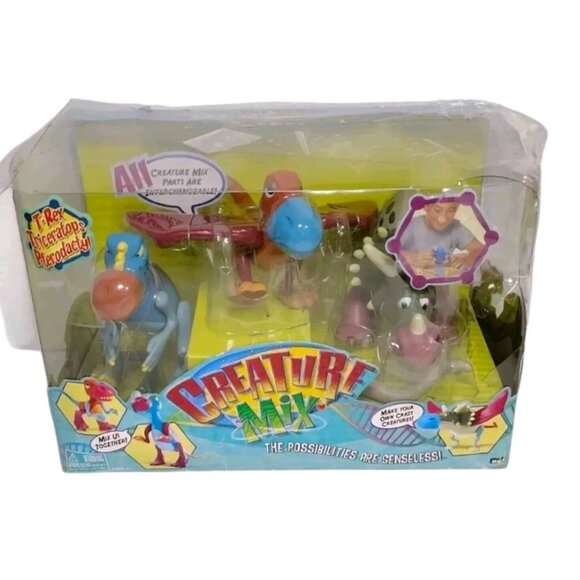 MGA Entertainment CREATURE MIX  T-Rex, Triceratops, Pterodactyl RARE NEW - Picture 1 of 15